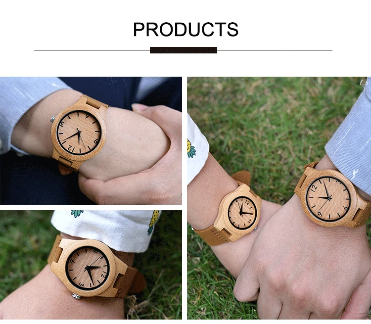 Wholesale Handcrafted Wood Original Watches Custom Logo Digital Design