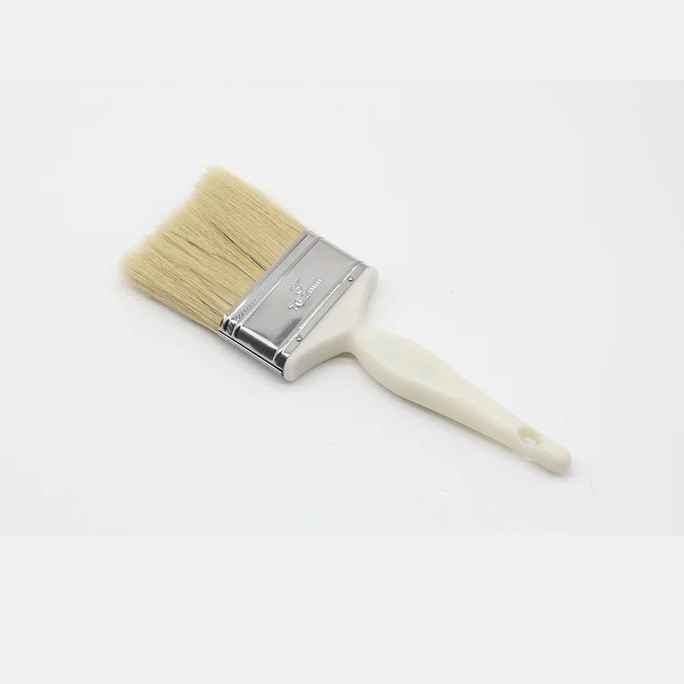 Black Bristle Long Wooden Handle Angle Bend Paint Brush Manufacturer