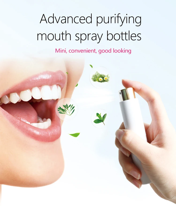 Pocket Sized Empty Mouth Mist Spray Bottle For Oral Easy Carry Atomizer