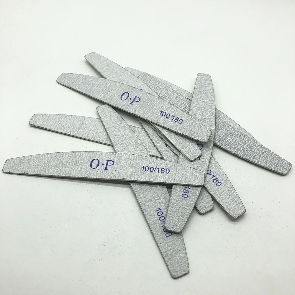 Custom Printing Zebra Nail File Emery Board 100 180 Half Moon File