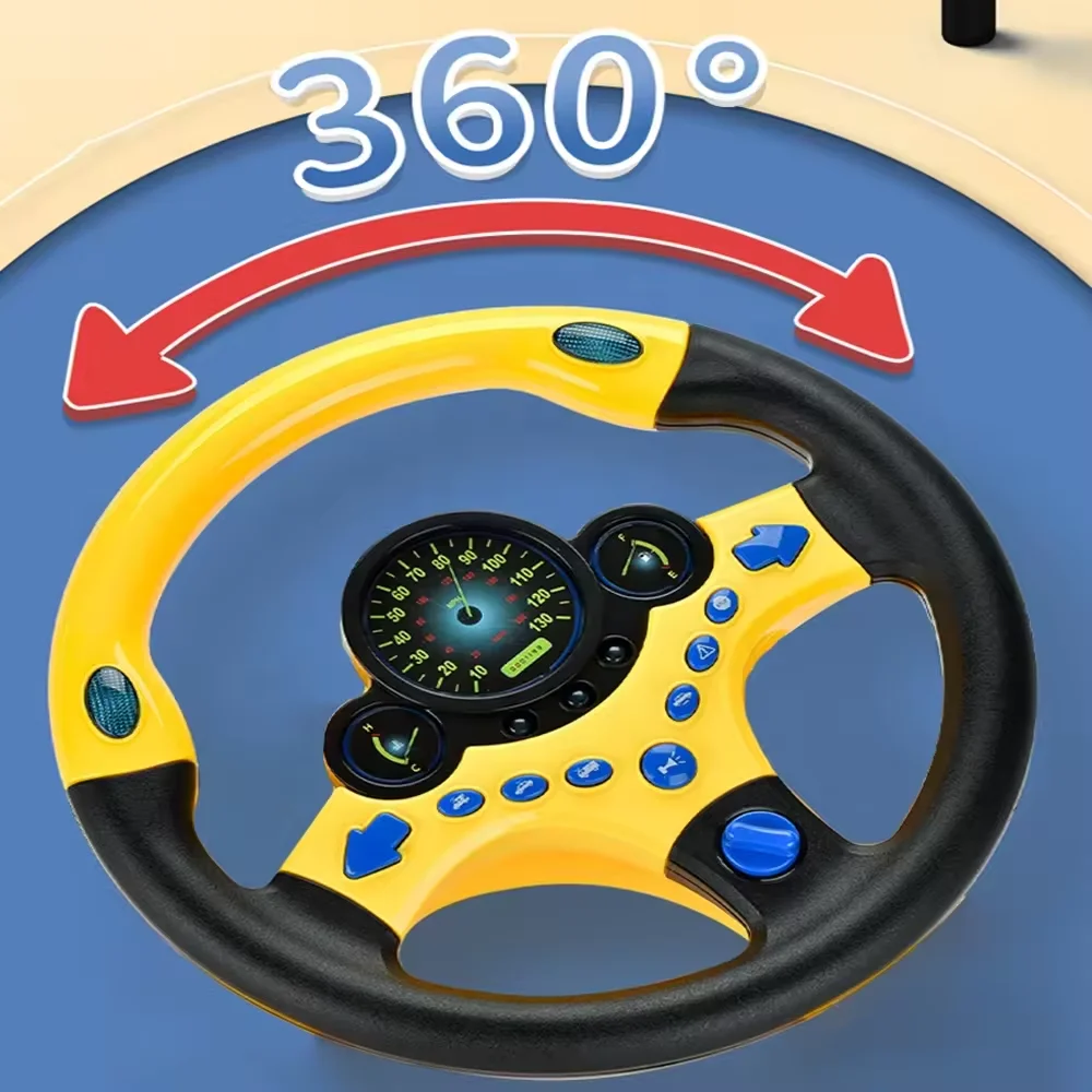 Ma New Design Simulation Steering Wheel With Light And Music Pretend Electric Educational Toys