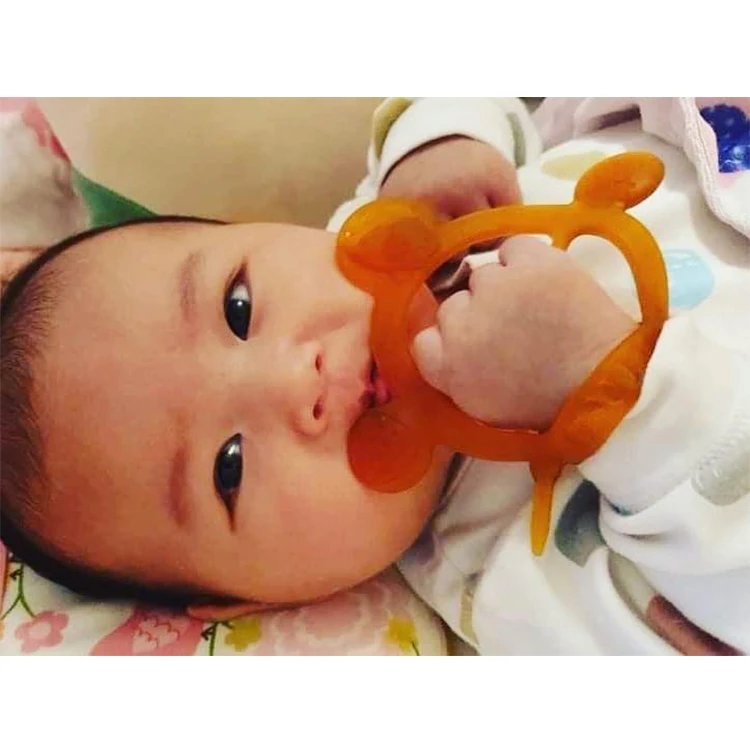 
Cheap price animal shape natural rubber teether textured baby silicone teethers wristband teether certificate wholesale 