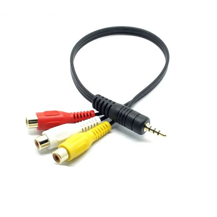 Wholesale 3.5 Mm To 3rca Female Cable Av Video Cable 3.5mm Male To 3rca