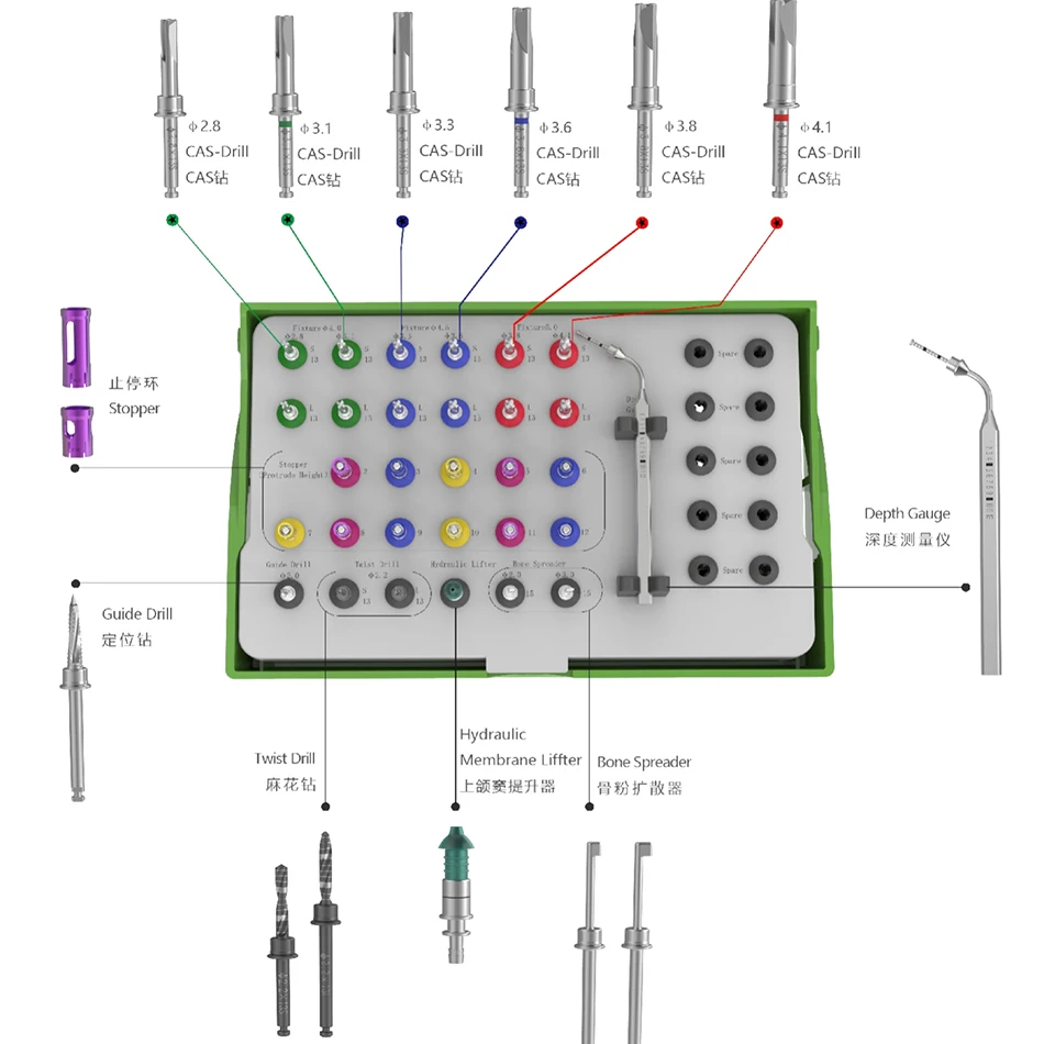 Go Smile Specialised Osteotome Maxillary Sinus Elevation Kit CAS Kit ...