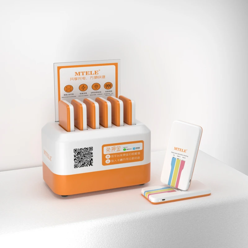 shared power bank rental system station ,sharing power bank charging dock for rent 5000mah power banks Output three USB Port - ANKUX.COM