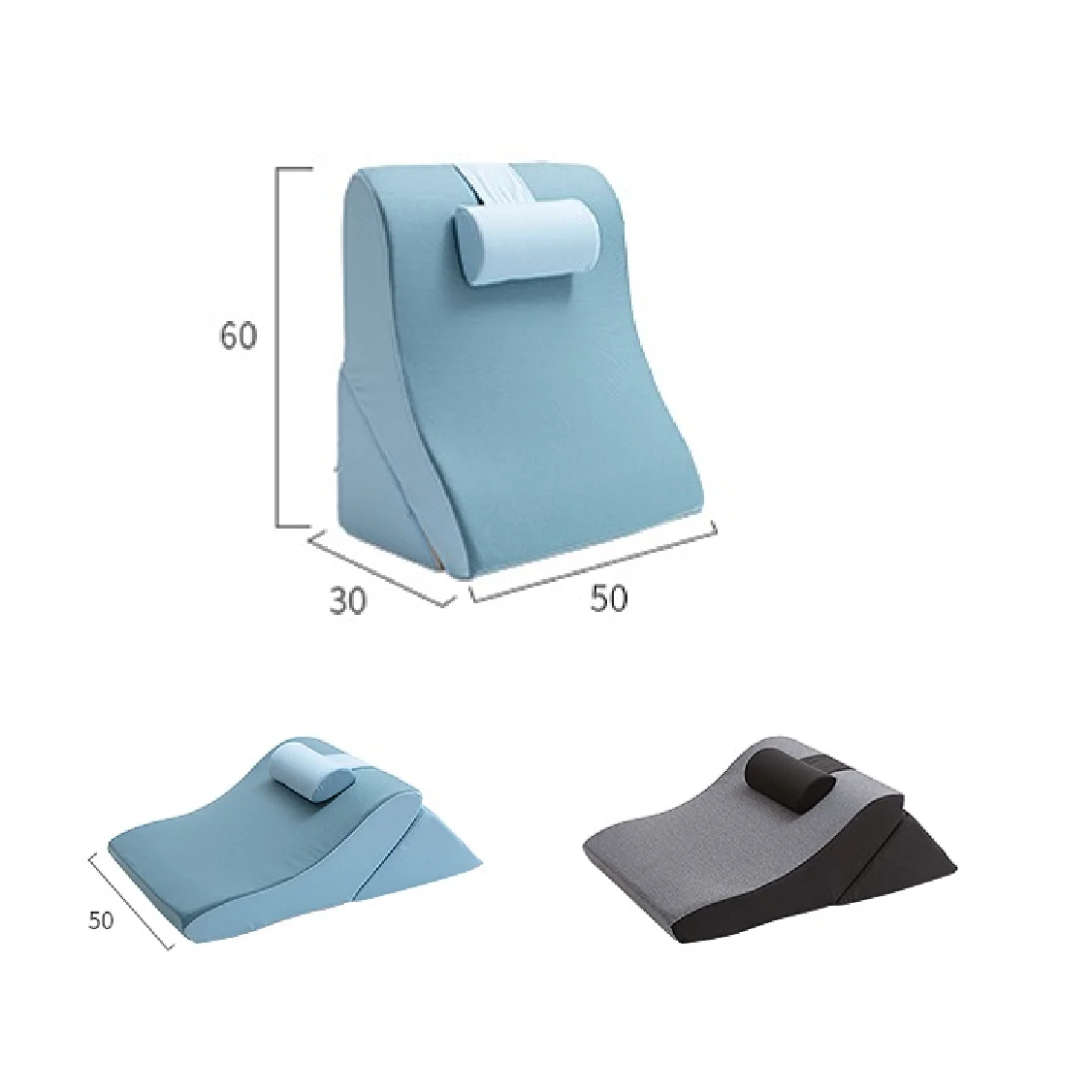 Reading Pillow Orthopedic Bed Wedge Pillow Set,3pc,Post Surgery Memory