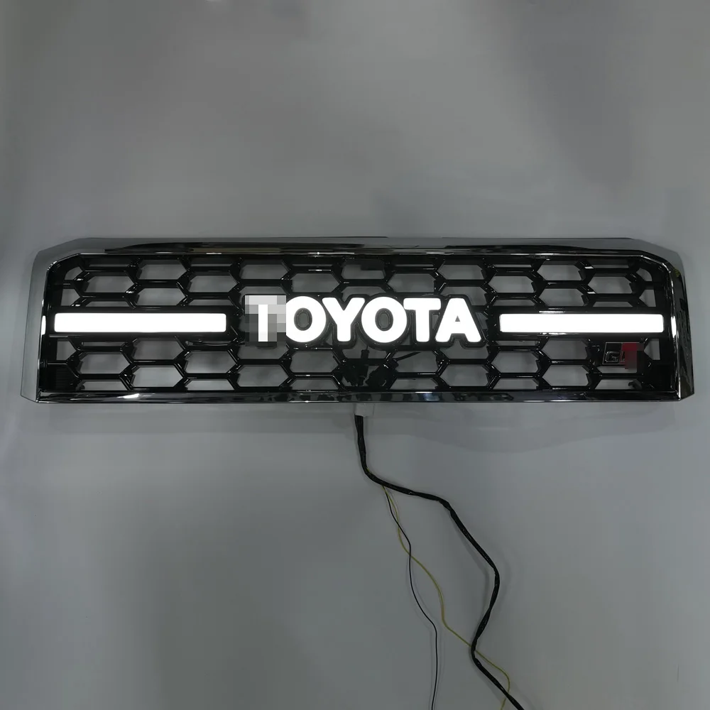 Flc79 Gr Off Road Car Chrome Grille Mesh Auto Radiator Grill With Lamp