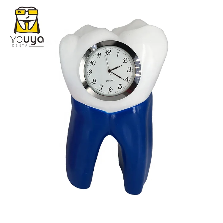 Teeth Clock For Dental Clinic Decoration,Tooth Shape Desktop Clock