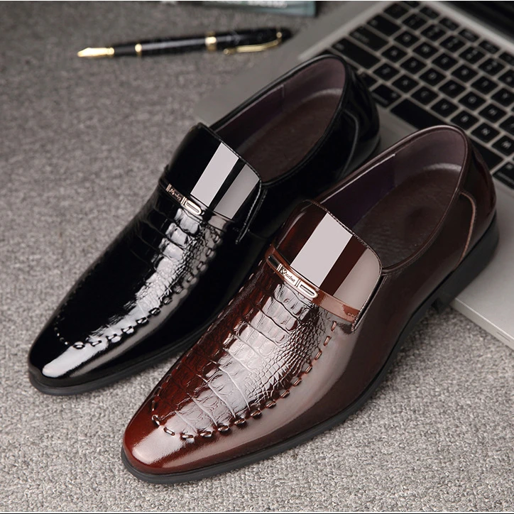 New Classic Pointed Toe Formal Leather Shoes Office Career Business ...