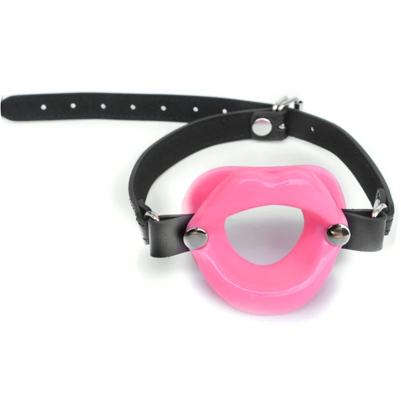 Big Lip Oral Gag Bdsm Bondage Strap On Rubber Leather Open Mouth Oral Band Bondage Restraints 1298