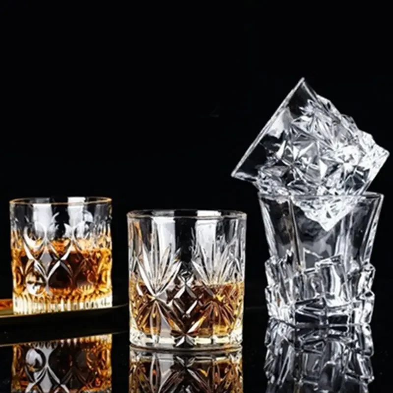Heavy Base Whisky Glasses Old Fashioned Clear Glasses Water Mug Beer Mug Whiskey Set Wholesale