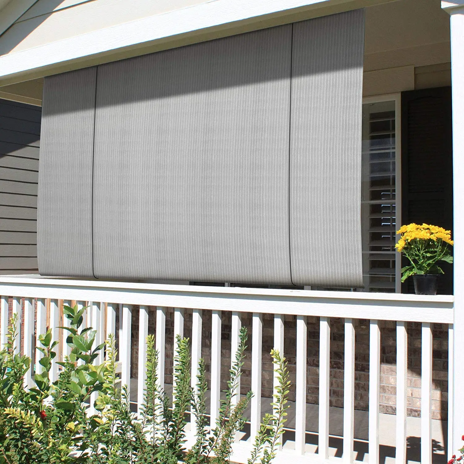 Motorized Outdoor Heavy Duty Zip Track Wind Proof Windproof And Waterproof Outdoor Roller Blinds