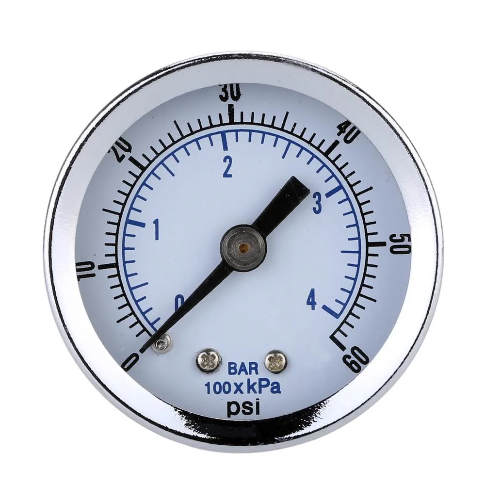1PC Mini Mechanische Manometer für Fuel Air Oil oder Wasser 0-4bar 0-60psi NPT Manometer 