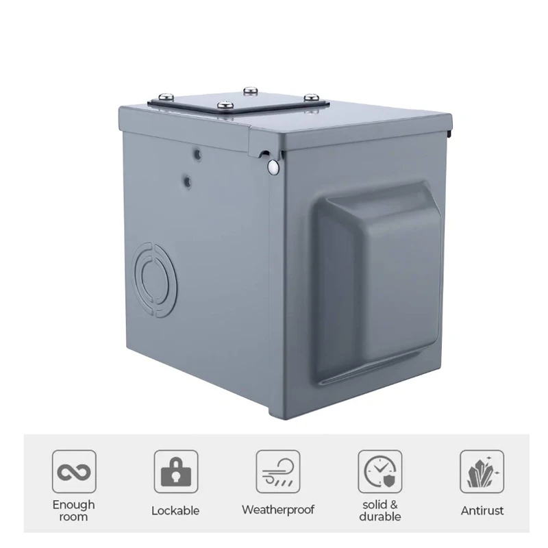 30 Amp 250 Volt Rv/ev Power Outlet Box Enclosed Lockable Weatherproof