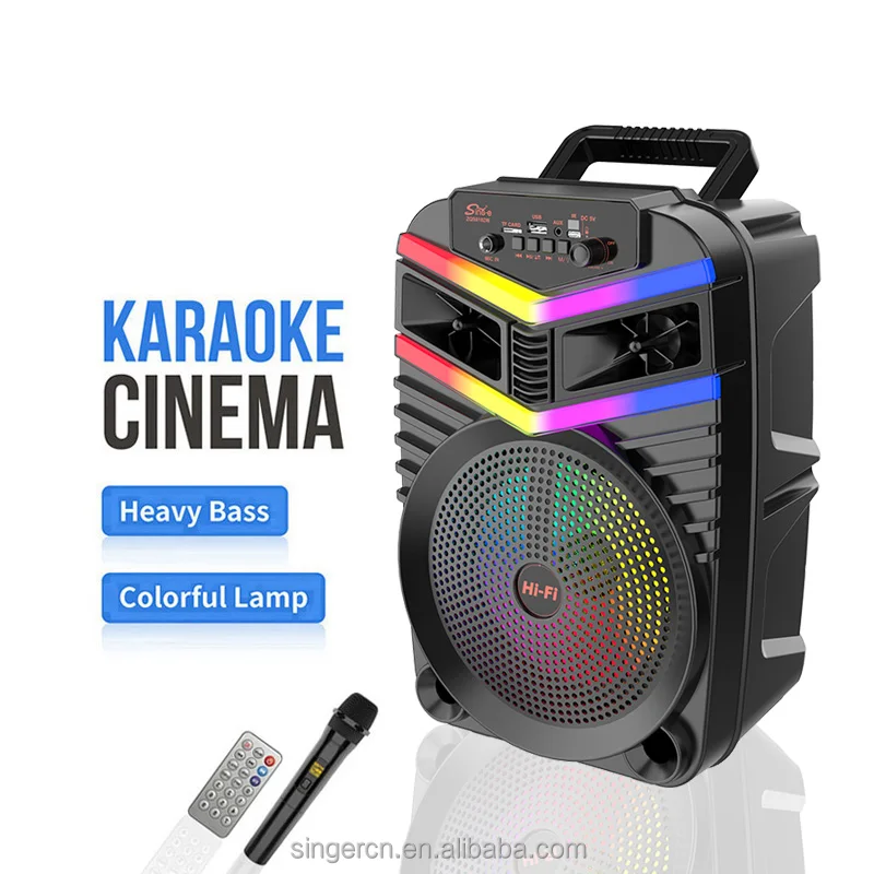 Portable Outdoor Karaoke Speaker with Bluetooth and Microphone