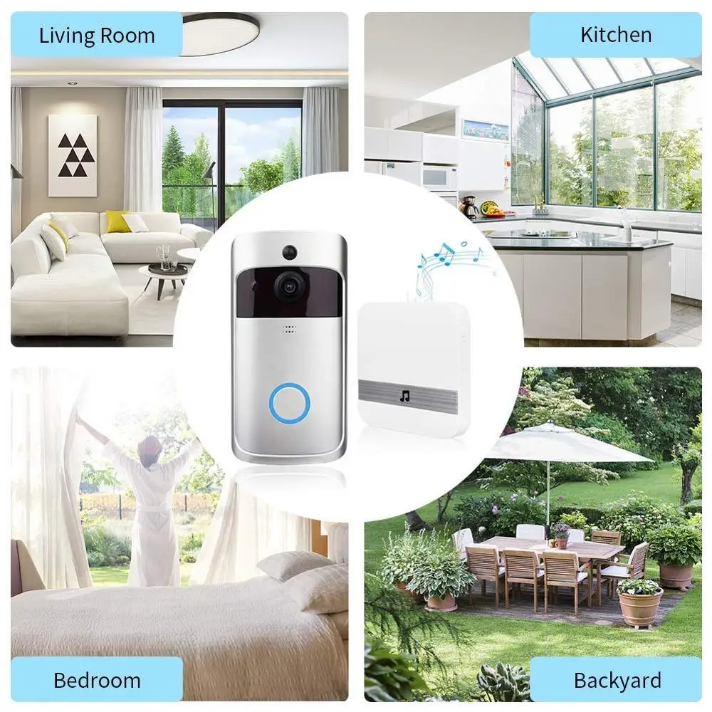 New Version V5 Wireless Doorbell Camera Wifi 1080p Home Smart Security