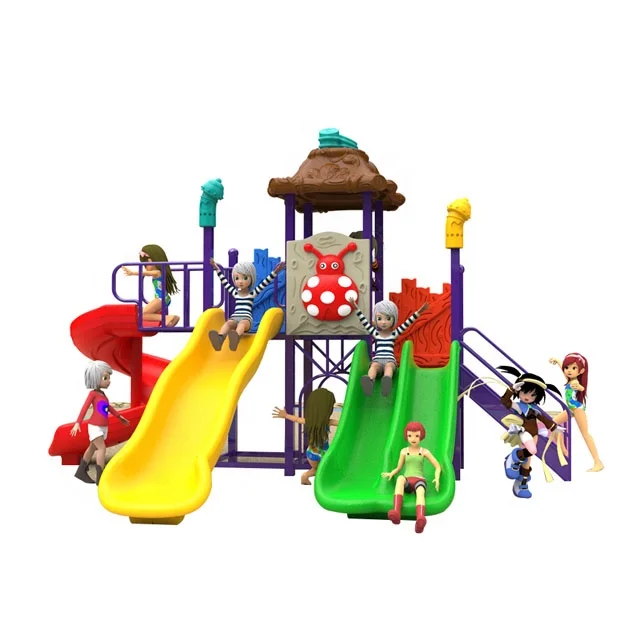Outdoor Playground Modular Slide Plastic Jungle Gym For Daycare Center