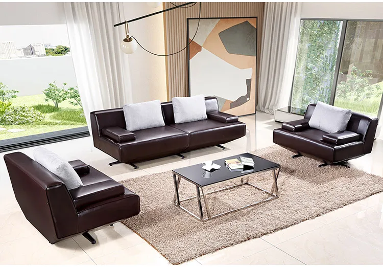 Pengpai Furniture Waiting Area Settee Custom 7 Seater Sofa Set