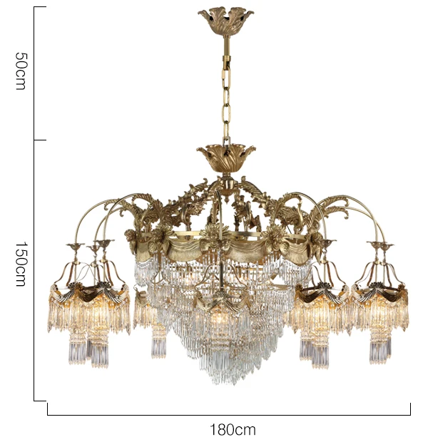 italian luxury large chandelier lighting