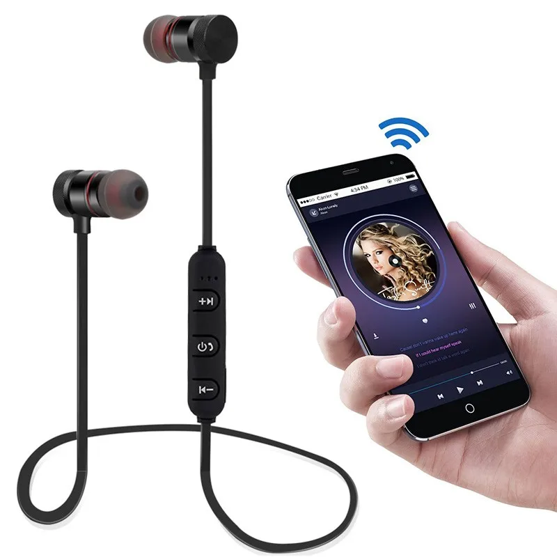 001 Headphones Magnetic Wireless BT4.2 Earphone M9 XT6 Sport Running Wireless Headset Hands Free