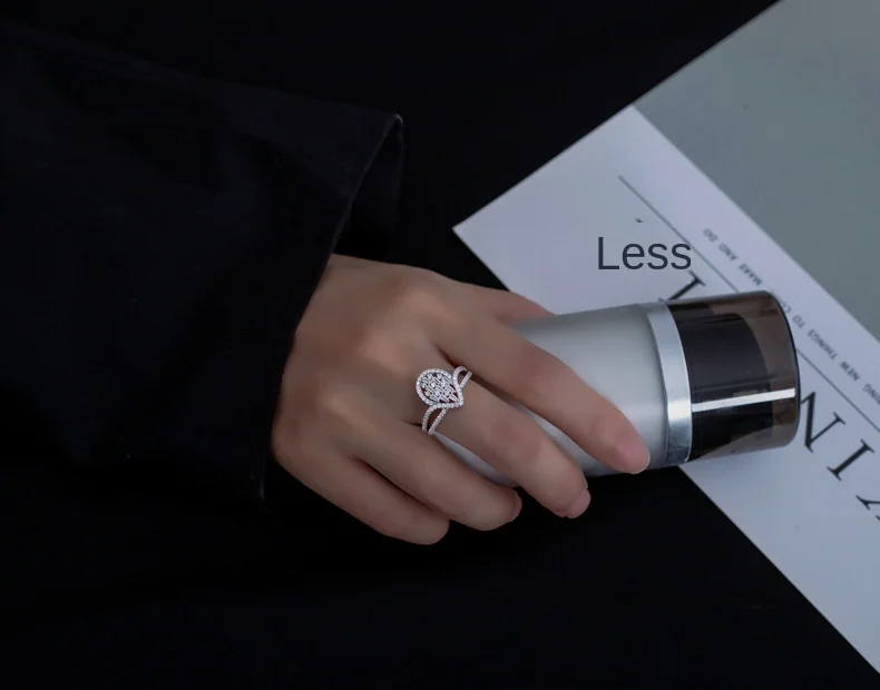S925 Silver Micro-Inlaid Diamond Crown Ring Water Drop Styling Fine Jewelry with Rhodium Plating Gemstone Lab Diamond Ring