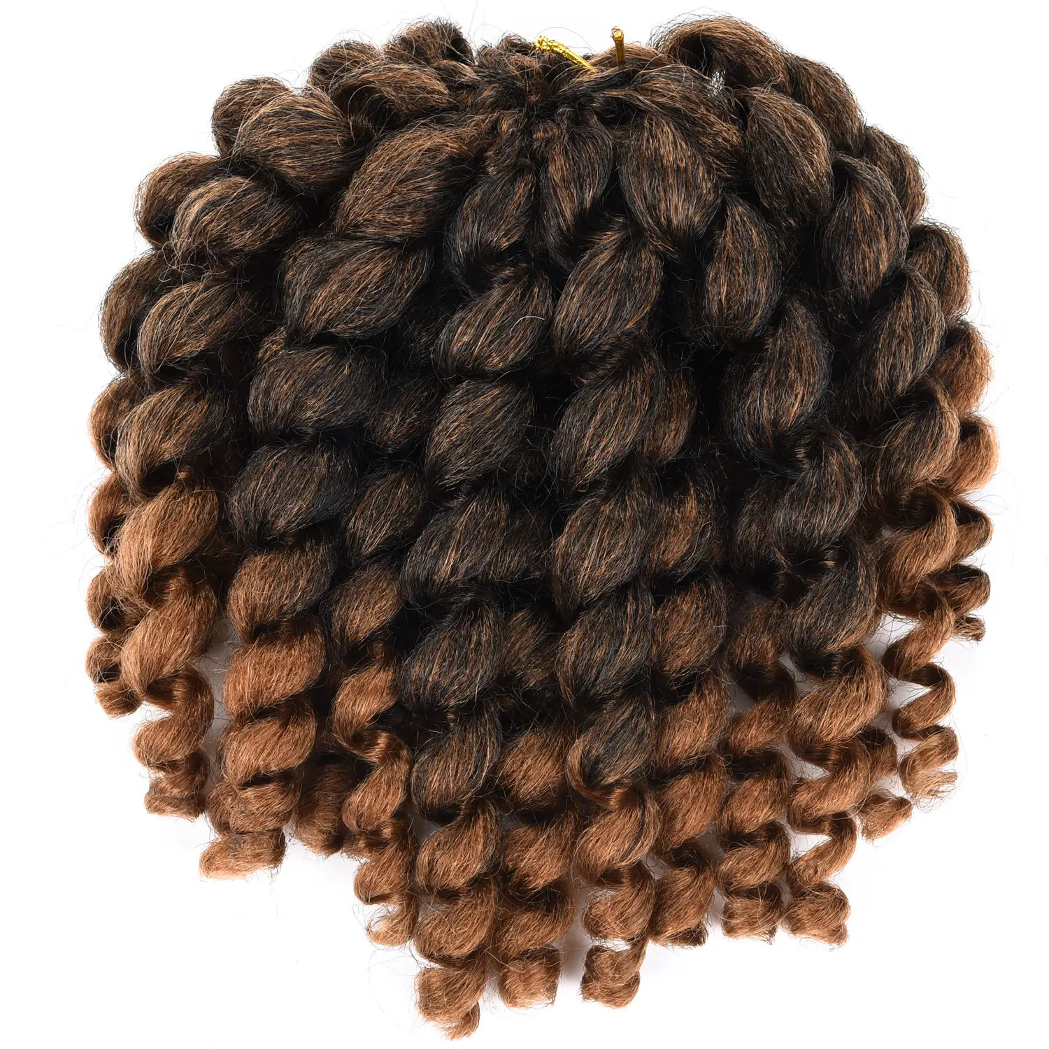 Spring Twist 18 Inch 24 Strands Crochet Wavy Braids Ombre Synthetic ...