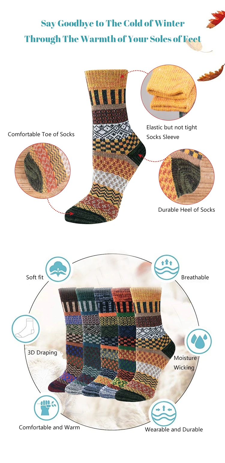 Enerup Custom Kaos Kaki Pria Calcetines Mujer Mens Heat Thick Insulated Extreme Boot Winter Warm Thermal Marino Wool Socks