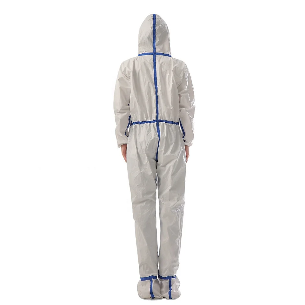 
Anti-virus sterile disposable safety suit protective clothing medical coveralls with shoe cover 