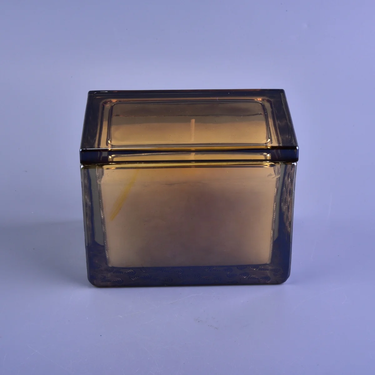 Sunny Luxury Empty Crystal Scented Square Glass Candle Jar With Lids ...