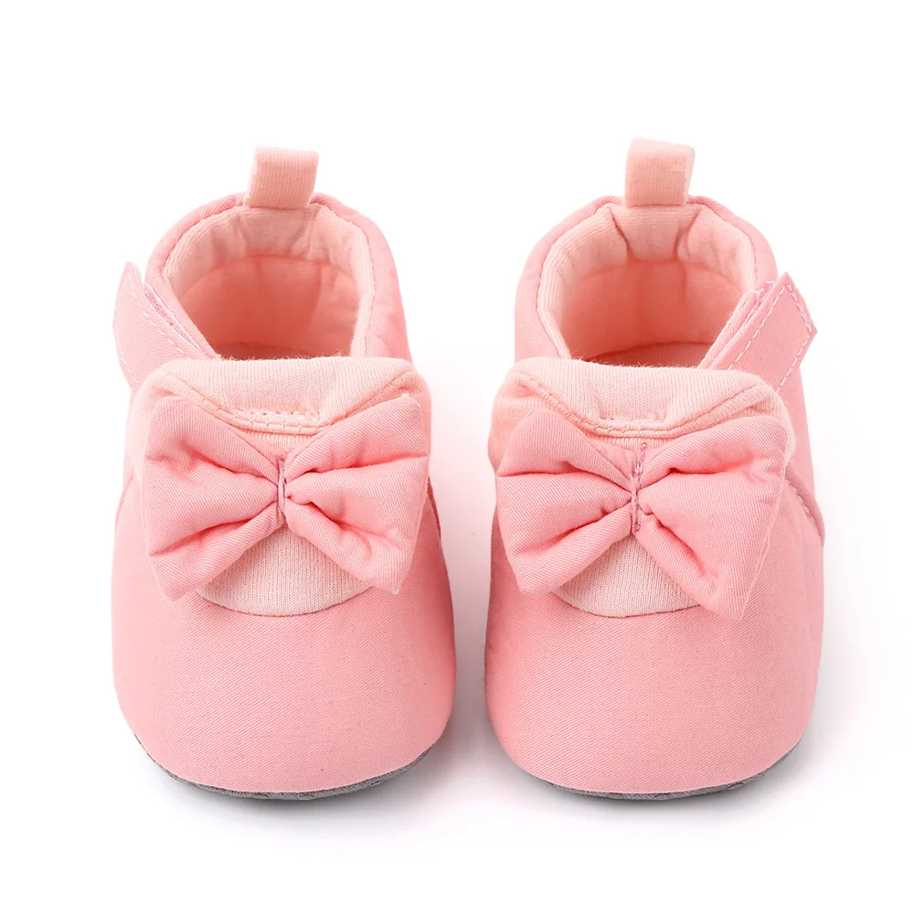 Pink Beautiful Fancy Baby Girls Shoes Newborn Cotton Shoes factory