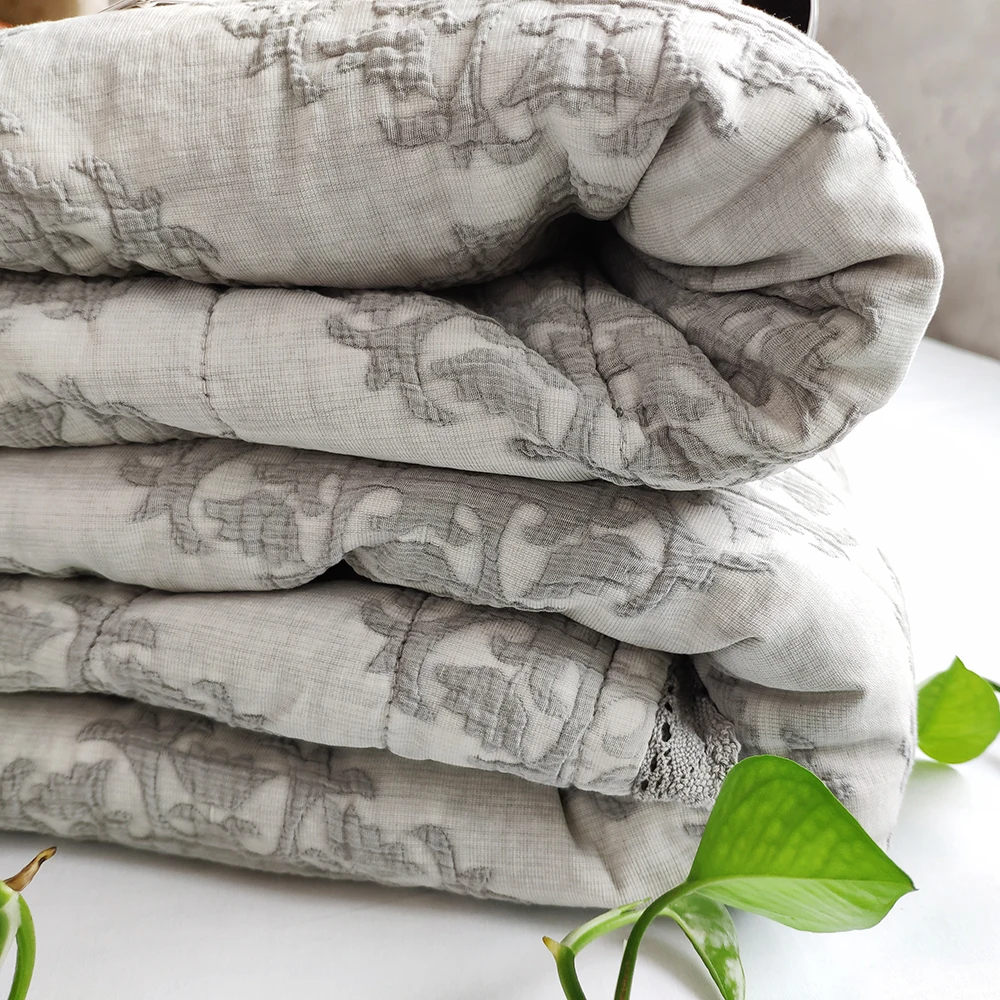 High Quality 100 Cotton Quilt Bedspread Set Luxury King Quilt Cover Set Jacquard Bedspread