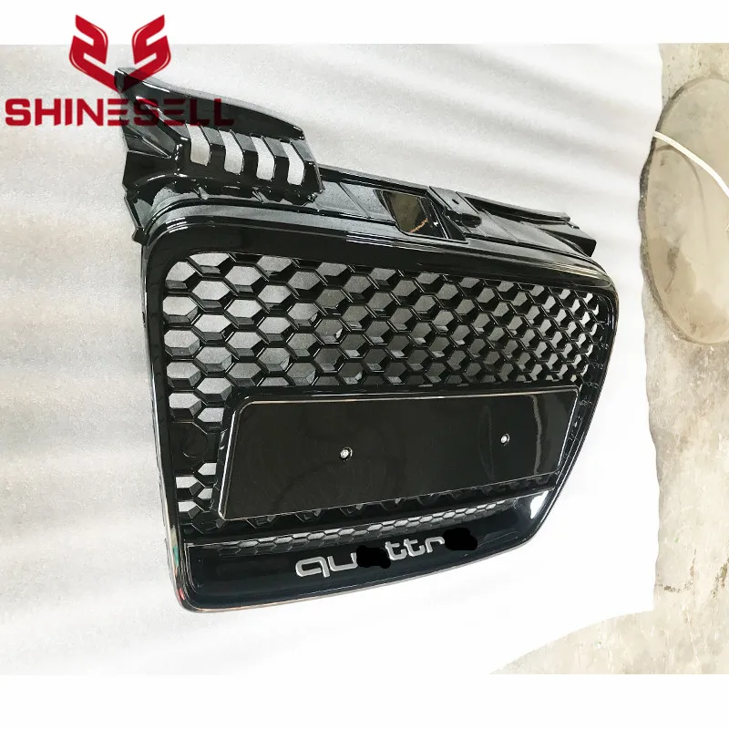 RS4 Style Grill Black Grille without Rings For Audi A4 B7 05 06 07 08