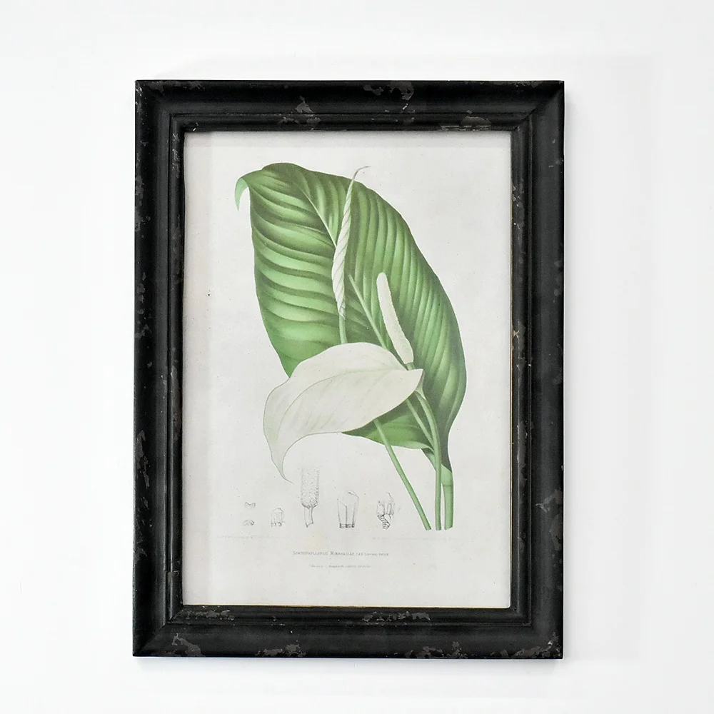 Luckywind Vintage Rustic Black Wood Picture Frame Wall Art Decor