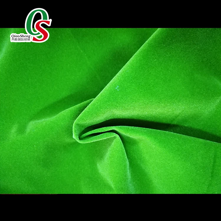 100nylon Shiny Velvet Plain Dyed Warp Knitting Flocking Fabric For