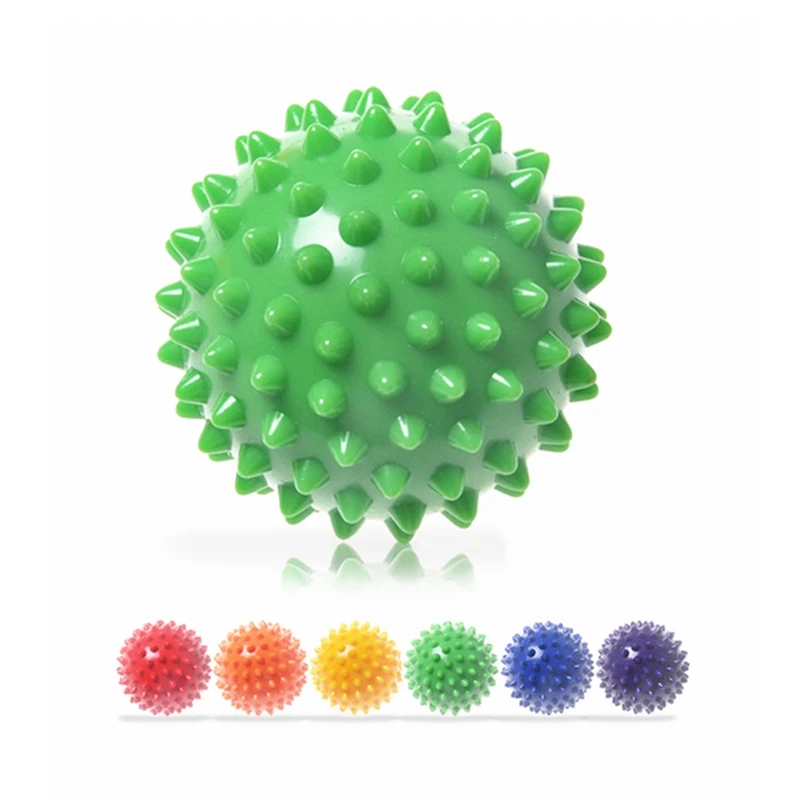 PVC Spiky Massage Ball Fitness Hand Training Grip Hedgehog Physiotherapy 
