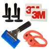 Blue Razor Blade Scraper Water Squeegee car film magnet holders wool squeegee scraper car wrap cutting cutter tint tools kit K37