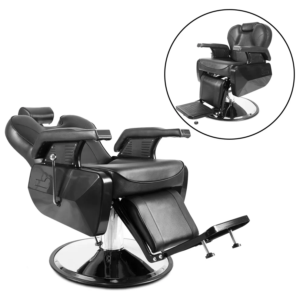 
Free shipping for district 6 area from US within 24hours 2019 Black barber chairs all purpose reclining barber chairs 