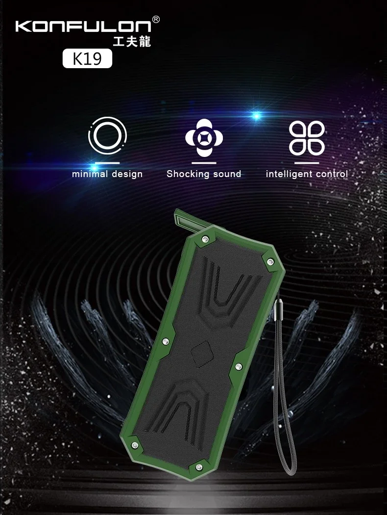 Konfulon Portable Speaker Waterproof Bluetooth Wireless Outdoor Speakers Shower Speaker Bluetooth Waterproof IPX-5 For Go Hiking - ANKUX.COM