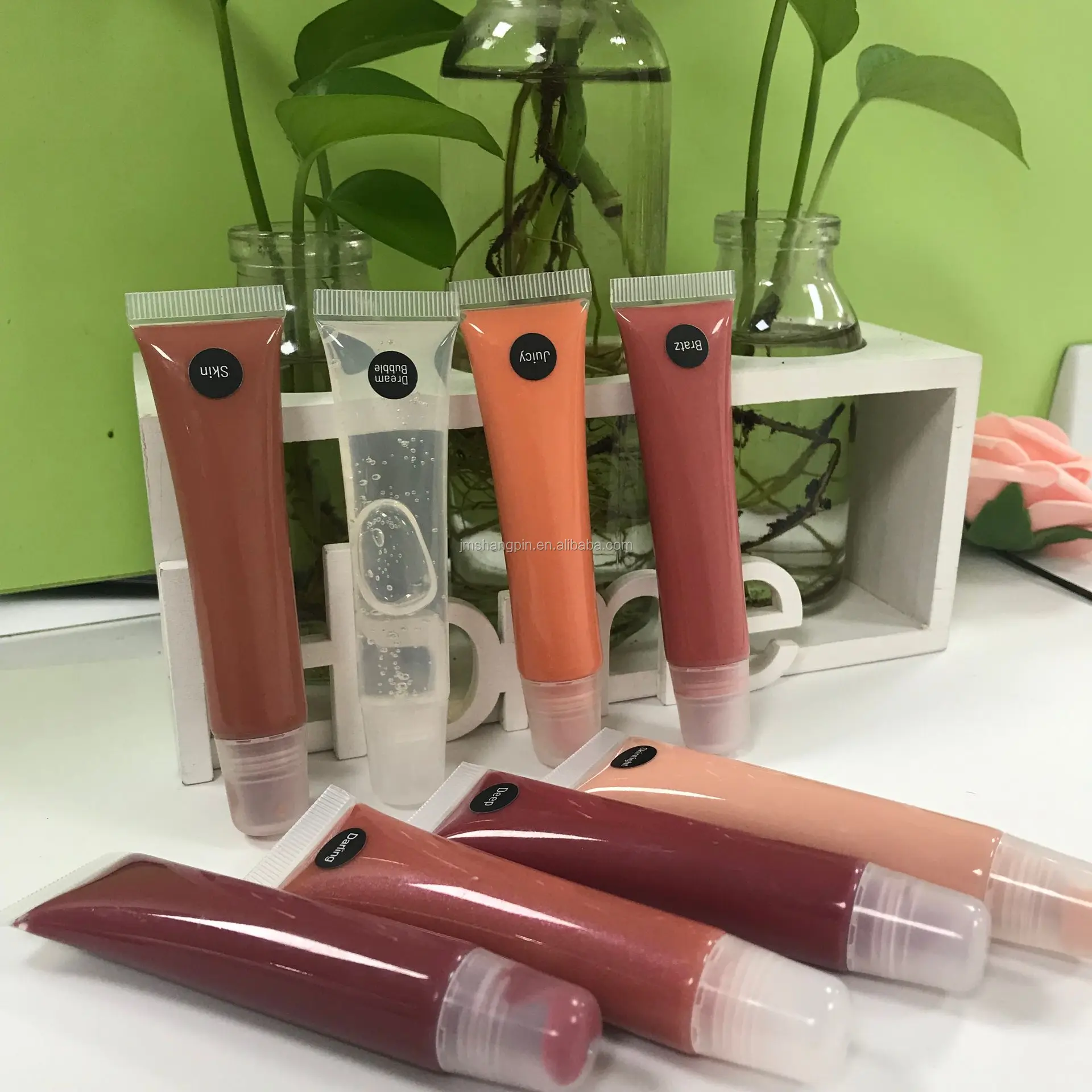 gloss lip label private wholesale tubes squeeze waterproof lipgloss tube