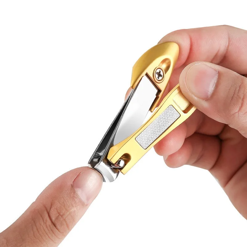 防溅单指甲钳大不锈钢修指甲螳螂指甲剪防飞溅脚趾甲fingger剪刀切割 