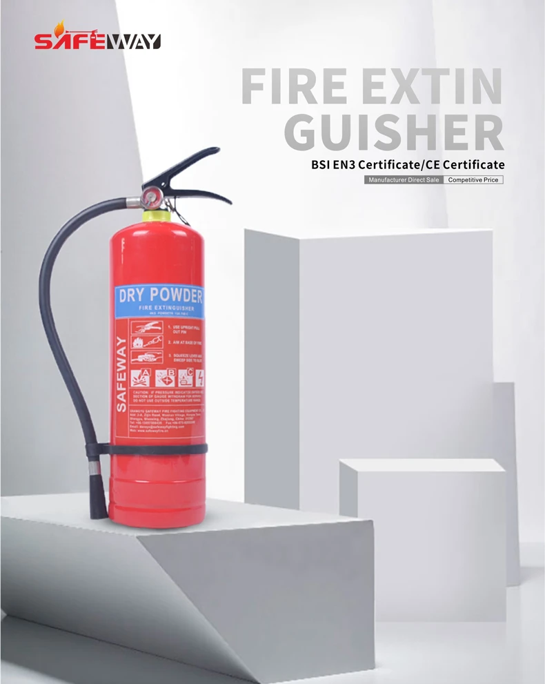 Cheap Abc Fire Extinguisher 6KG portable dry powder fire extinguisher with high quality
