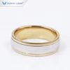Tianyu Gem Custom Men's Fashion Jewelry Ring Solid 14K/18K White and Yellow Gold Plain Band Man's Ring