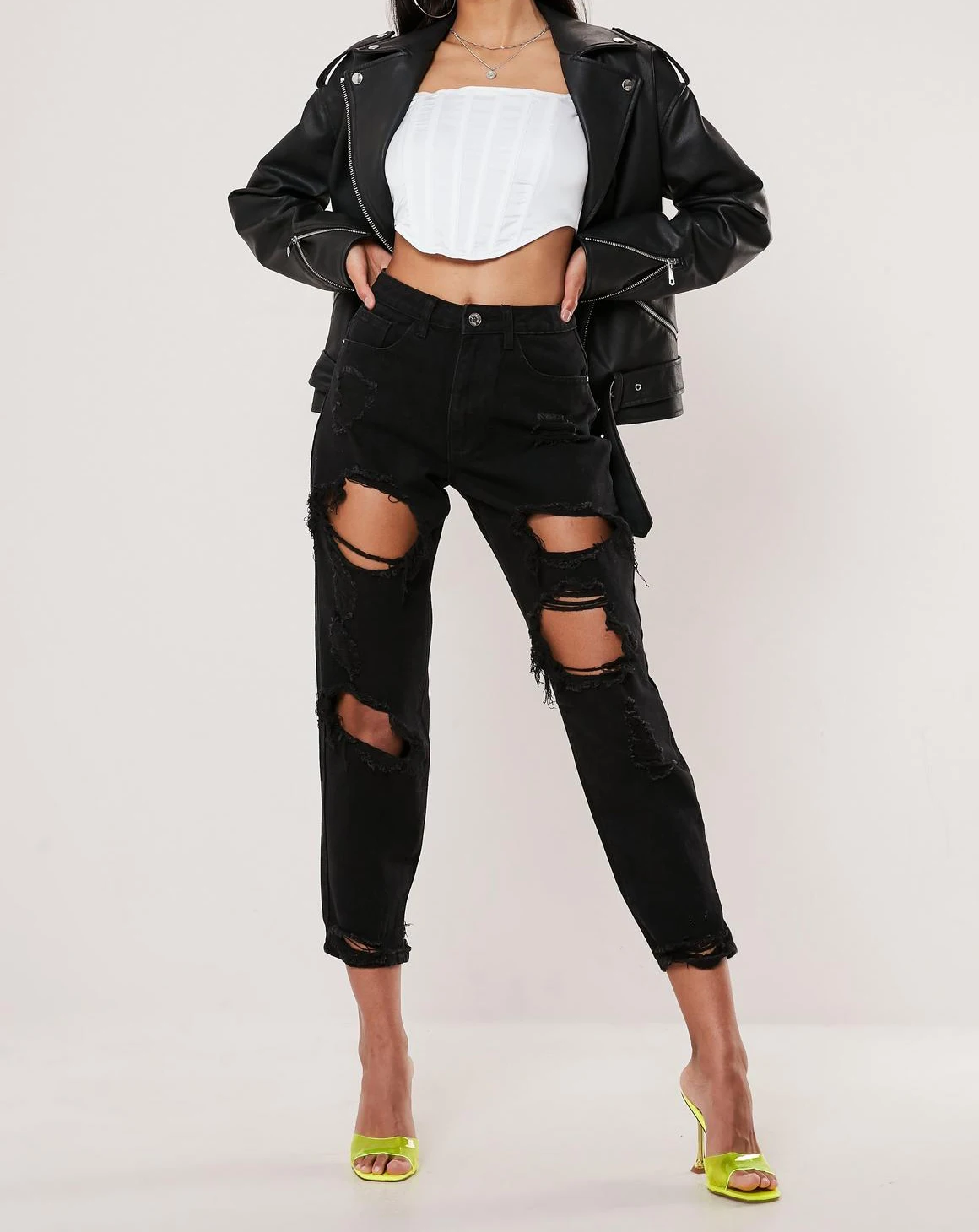 sexy black ripped jeans