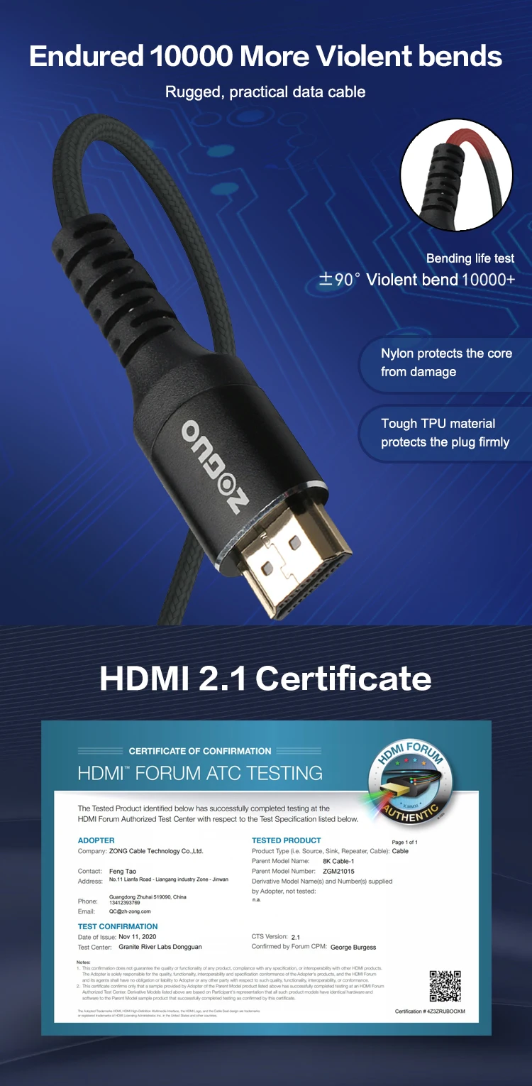 Brand New Hdmi Hub Video Ultra Certified Cable Adapter Flat Hdmi 2.1 Cables Buy Hdmi Cable 2.1