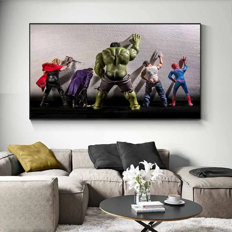 Funny Hulk In Toilet Wall Posters And Prints Modern Movie Art Paintings  Superhero Wall Pictures For Kids Room Decor - Buy Canvas Painting,Art  Print,Decor Painting Product on 