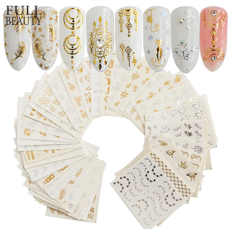 gold nail transfers