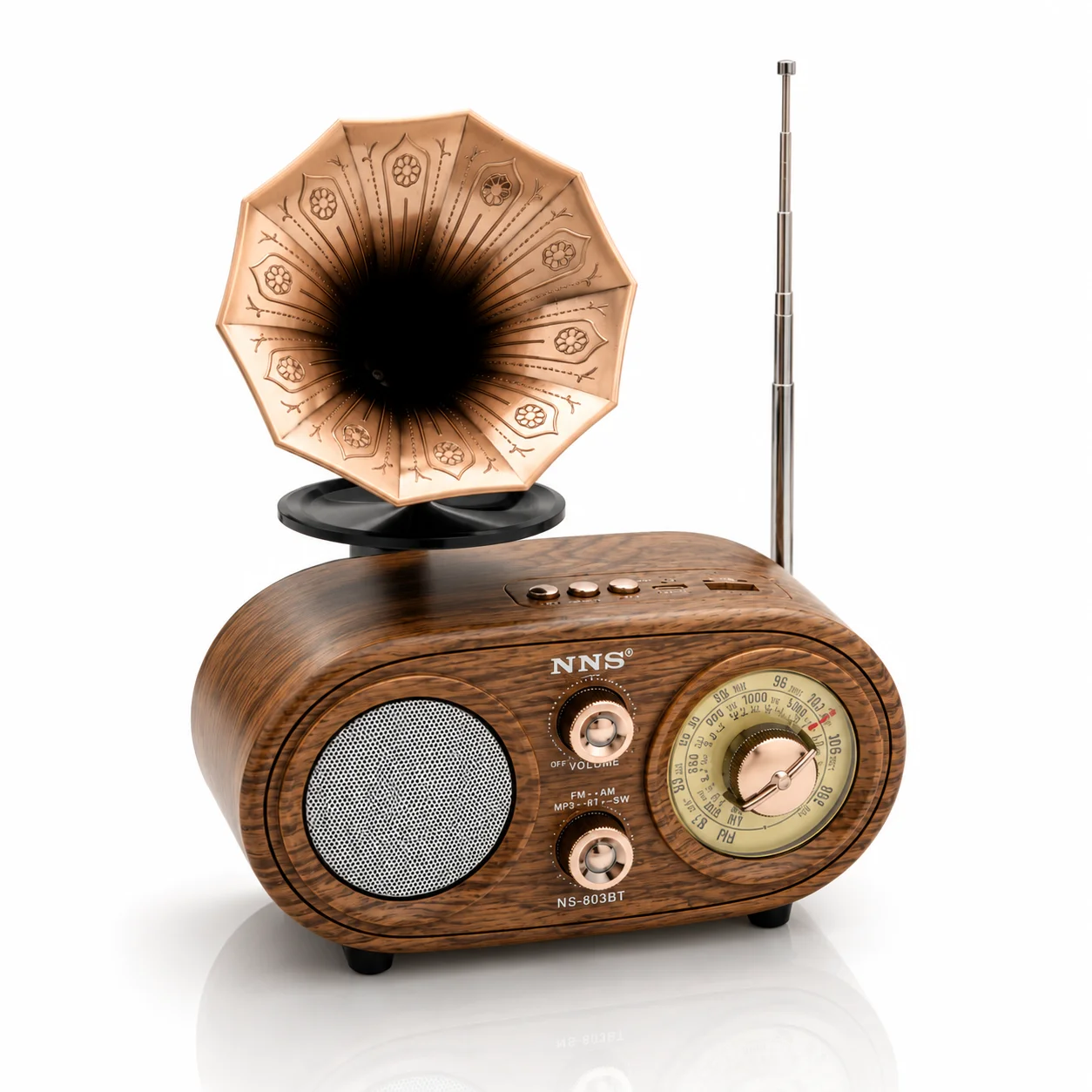 Eletree NS-803BT Retro Portable Phonograph Wireless BT Speaker AM