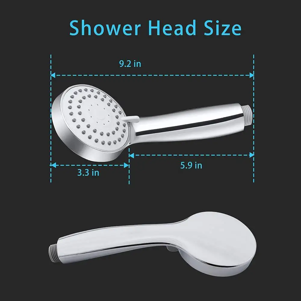 Hand Shower Head Bathroom Abs Plastic Water Saving Handheld Shower Set