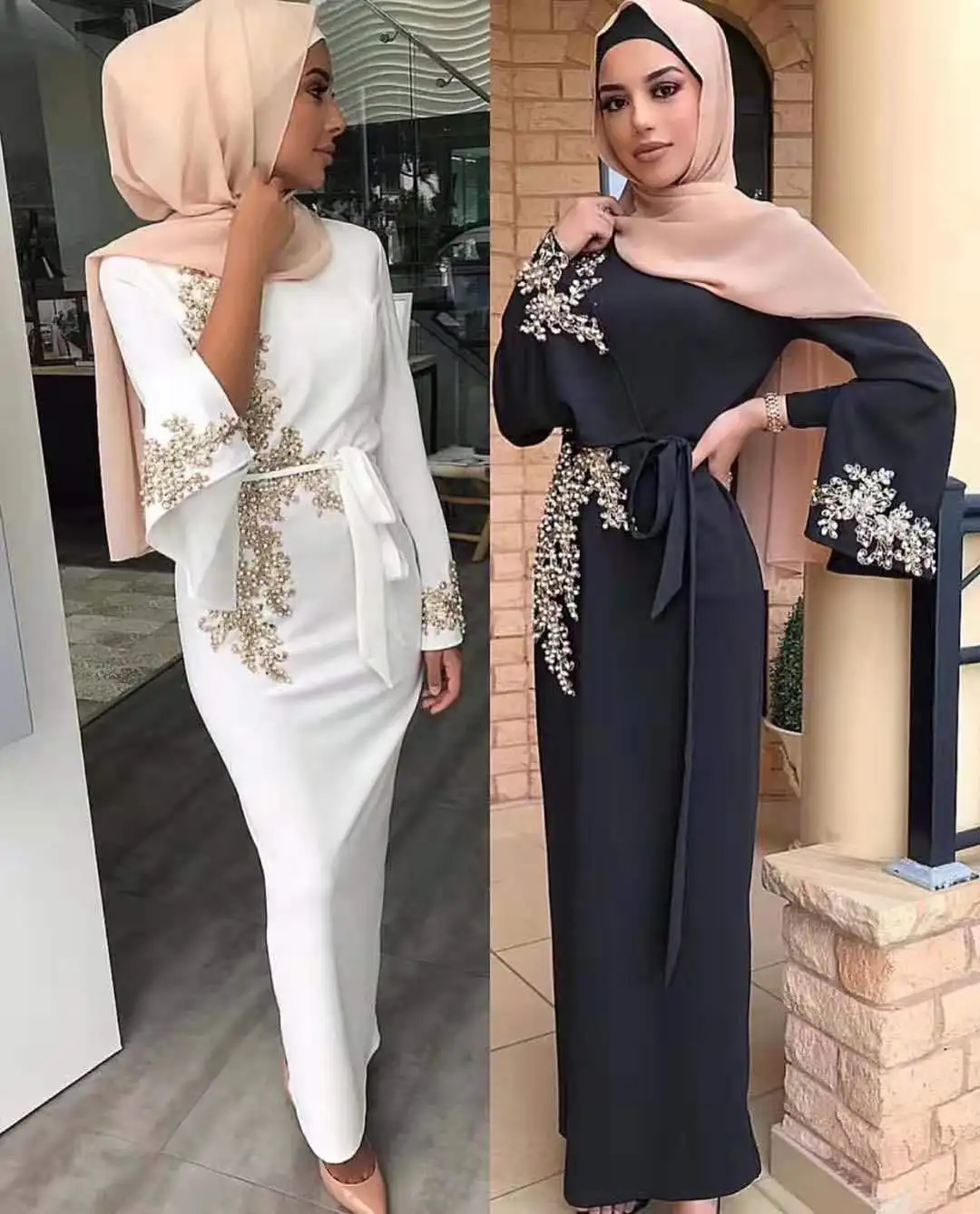 2019 Newest Arrival Design Wholesale High Quality Muslim Turkey Abaya With Embroidery Maxi Dress