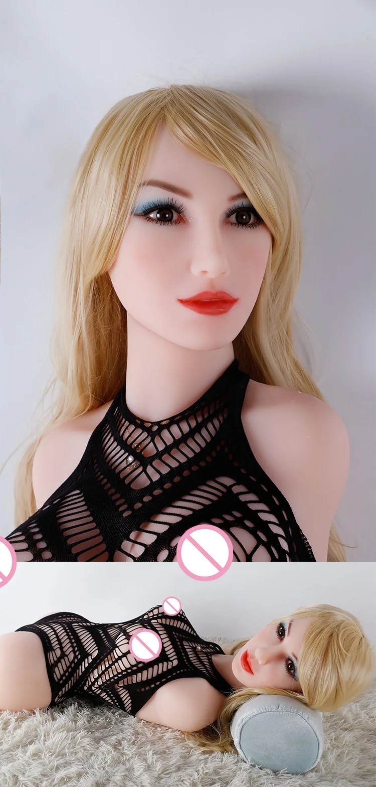 Hot sell 62cm new design mini sex doll half body realistic sex dolls different  head adult sex toys for men